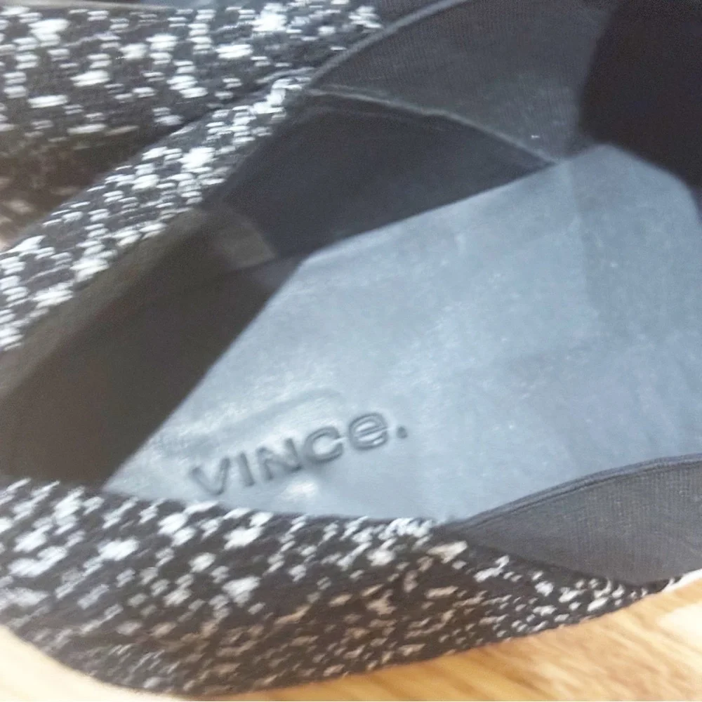 VINCE Warren Tweed Platform Slip-on Sneakers EUC